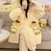 Pudding Dog Sleepwear Three Layer Thickened Melody Sleepwear Princess Home Clothes Winter Edition, Cozy Pajamas, Winter Pajamas, Princess Style, Cute Sleepwear, Warm Sleepwear, Thickened Fabric, Dog Sleepwear Set, For Teenager