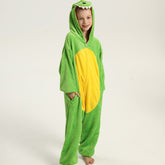 Unisex ' Animal Theme Onesie Pajamas - & Soft Flannel Hooded, Halloween Cosplay Costume, Winter Homewear, Sleepwear (5-14Y)