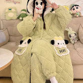 Authorized Ha Biao Dog Sleepwear Three layer Thickened Melody Sleepwear Princess Home Clothes Winter Edition, for Teenager, Cozy Loungewear, Party Sleepwear, Vneck Design, Comfortable Fabric, Soft Material, Winter Pajamas