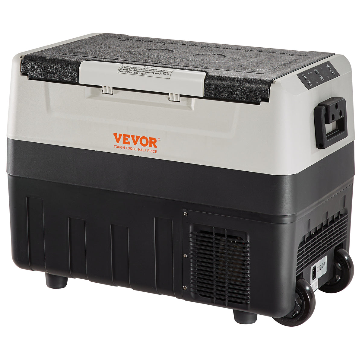 VEVOR Car Refrigerator, 12 Volt Car Refrigerator Fridge, 48 QT\u002F45 L Dual Zone Portable Freezer, -4-50 Adjustable Range, 12\u002F24V DC and 100-240V AC Compressor Cooler for Outdoor, Camping, Travel, RV