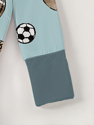 Baby Bamboo Fiber Onesie - Soft & Stretchy Zip-Up Footed Bodysuit with Soccer, Basketball & Prints - to 12 Months Boys & Girls Sportswear - Machine Washable All-Season Baby Clothing Gift (Bamboo Fiber Baby Outfit)