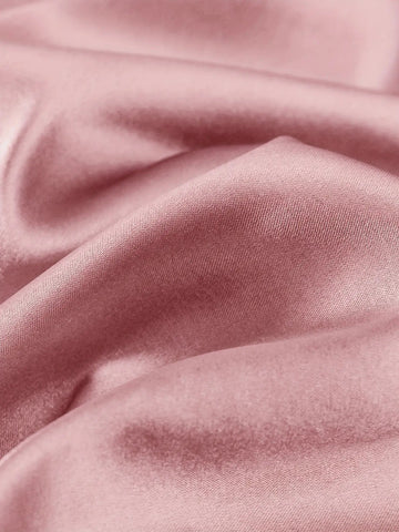 3pcs Women'S Satin Set - Casual Solid Color Long Sleeve Shirt & Elastic Waist Pants, Turn- Collar, Button Detail, Polyester, Autumn Winter Pajamas, Comfortable Loungewear|Casual Style|Polyester Fabric