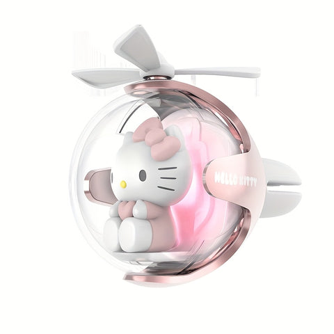 Sanrio Cute Car Decor Sanrio Cute Cartoon Pilot Propeller Car Decor - Rotating Interior Accessory with Air Freshening Function