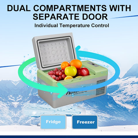 Alpicool 21Quart Y Series Portable Refrigerator, Mini Refrigerator Ice Maker, Fast Cooling Portable Freezer (-4℉ to 68℉), 12\u002F24V DC And 100-240V AC, for Outdoor, Camping, RV, Truck, Boat, Gifts for Men