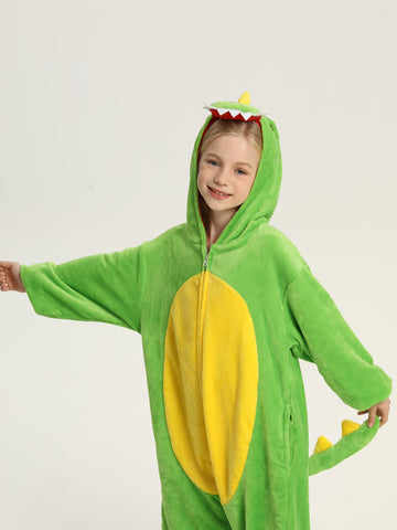 Unisex ' Animal Theme Onesie Pajamas - & Soft Flannel Hooded, Halloween Cosplay Costume, Winter Homewear, Sleepwear (5-14Y)