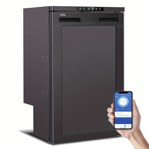 APP Control Car Fridge 12V Portable RV Refrigerator with Freezer | APP Control, -4-46F Compressor Cooler for Camper, Truck, Van, Off-Grid Travel