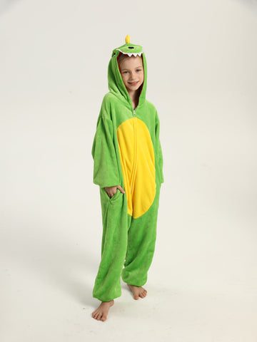 Unisex ' Animal Theme Onesie Pajamas - & Soft Flannel Hooded, Halloween Cosplay Costume, Winter Homewear, Sleepwear (5-14Y)