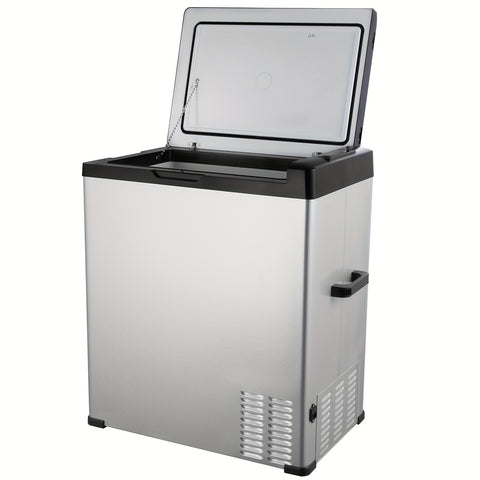 Wheelerless Car Refrigerator 9.25gal Double Door Dual Zone Dual Temperature Control No Pull Trolley NLS35 No American Plug 110V