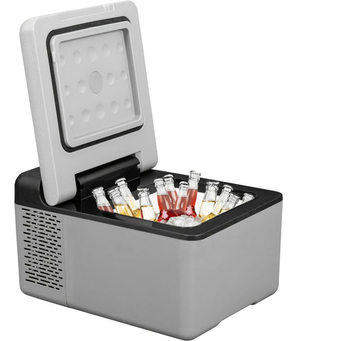 Portable Car Fridge Happybuy Portable 12V Refrigerator 10 Qt | Mini Freezer, Car Compressor Fridge Cooler for Camping, Road Trip, Travel, Outdoor - 12V\u002F24V DC