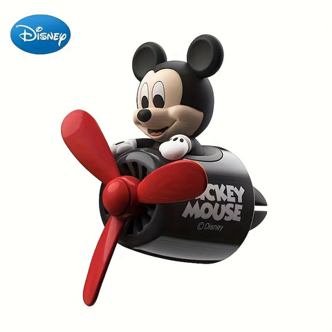Disney Car Air Freshener Disney Mickey & Minnie Mouse Car Air Freshener 1pc - Odorless Ventilation, Rotating Propellers, Paper-Based Scented Decor, Vibrant Red Plane Design - Perfect Gift for Christmas, Halloween, Birthdays