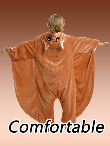 Unisex Youngsters Animal Oneise Pajamas, Flannel Hooded Halloween Cosplay Costume\u002FHomewear\u002FSleepwear