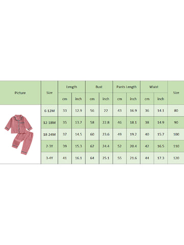 Girl 2pcs Christmas Pajamas Long Sleeve Plaid Print Shirt + Pants Set Sleepwear