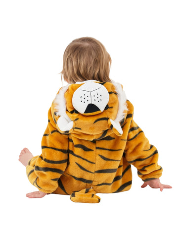 Unisex Tiger Onesie Pajamas - Soft Flannel Long Sleeve Animal with Pockets, Cozy Halloween & Christmas Sleepwear for &, Year-Round Adorable Homewear, 's Sleepwear, Playful Attire, Easy Diaper Change