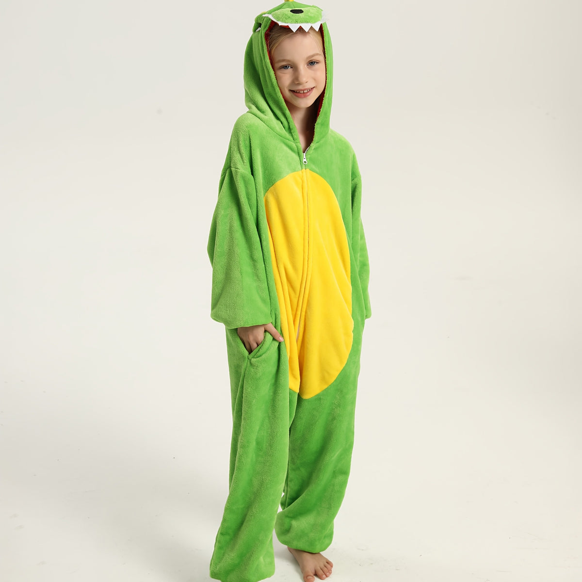 Unisex ' Animal Theme Onesie Pajamas - & Soft Flannel Hooded, Halloween Cosplay Costume, Winter Homewear, Sleepwear (5-14Y)