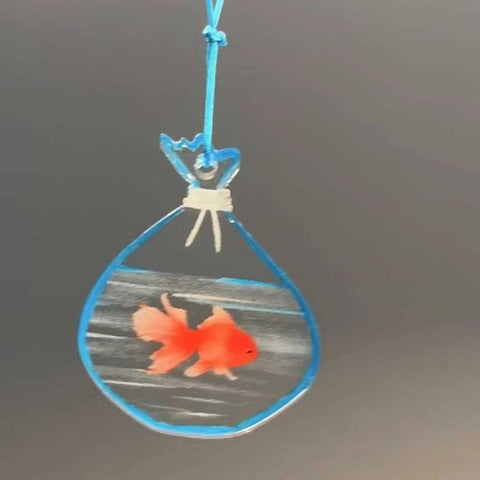 Translucent Goldfish Pendant Ins Acrylic Bag Pendant Goldfish Bag Creative Gift