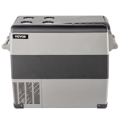 VEVOR 58 Quart 12\u002F24V DC & 110V AC Dual Zone Portable Refrigerator Freezer, 12V Car Fridge with Smart Cooling System, Low Noise & Fast Cooling, Control for RV, Camping, Home, Boat, Off-Grid Use (Compatible with 2A\u002F1.44A