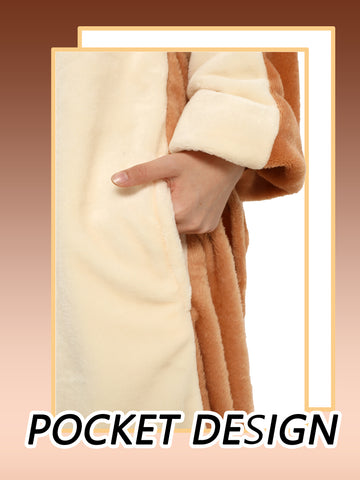 Unisex Youngsters Animal Oneise Pajamas, Flannel Hooded Halloween Cosplay Costume\u002FHomewear\u002FSleepwear