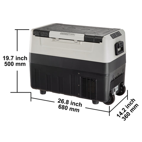 VEVOR Car Refrigerator, 12 Volt Car Refrigerator Fridge, 48 QT\u002F45 L Dual Zone Portable Freezer, -4-50 Adjustable Range, 12\u002F24V DC and 100-240V AC Compressor Cooler for Outdoor, Camping, Travel, RV