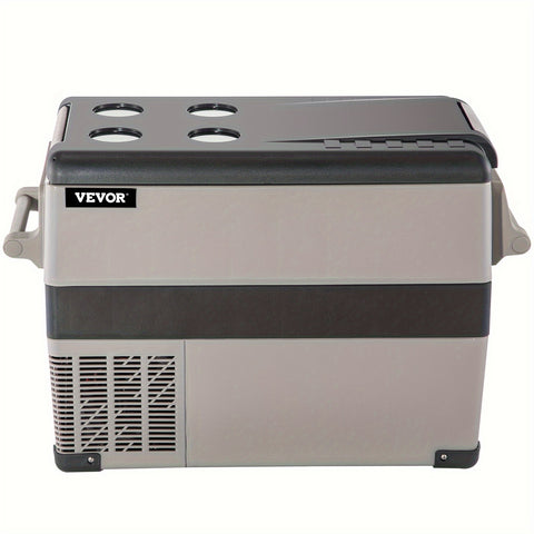 VEVOR 12 Volt Refrigerator 11.89gal(48qt) Fast Cooling Portable Freezer With App Control Car Fridge With 12\u002F24v DC & 110-240v AC For Travel, Camping And Home Use, 48 Quart, Black