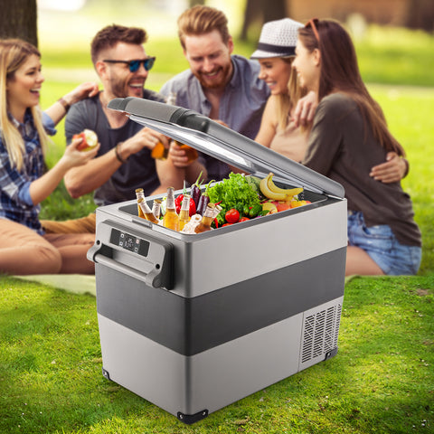 Happybuy, 12 Volt Refrigerator Happybuy 12 Volt Refrigerator | 58 Qt Dual Zone Portable Freezer for Vehicles & Home, Compressor Cooler