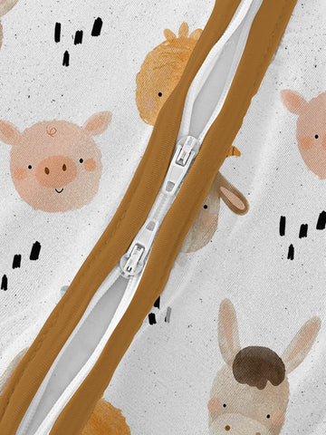 Baby Onesie Bamboo Fiber Fabric Baby Boy and Girl Gift Animal Print Double Zipper Easy To Wear Soft and Comfortable