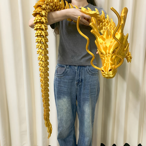 Extra Large 188cm\u002F74inch Chinese Dragon Car Decoration- Movable Dashboard Hanging Ornament Not for Electric Car Interior Decoration Suitable for Wealth Attraction Spring Festival HalloweeChristmas