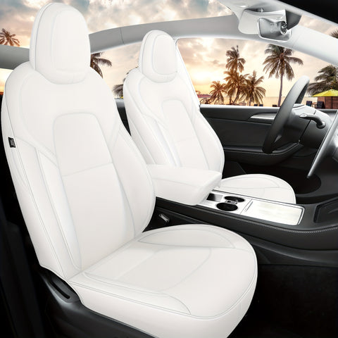 Red Rain Nappa  Car Seat Cover 5 Seats Car Seat Cover For Tesla ModelY 2020-2024\u002F2025(Doesn't Fit Tesla Model Y 7 Seats)