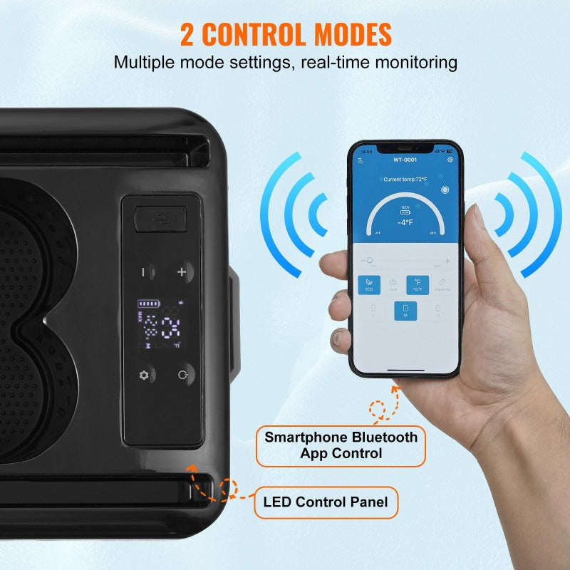 Portable Car Refrigerator Freezer Compressor 3.96gal Single Zone for Car Home,  Portable Beverage Cooler, Auto Cooler, Compressor Freezer, Sleek Portable Unit, Compact Design, Reliable Cooling Technology, Efficient Compressor System, Family Vehicle