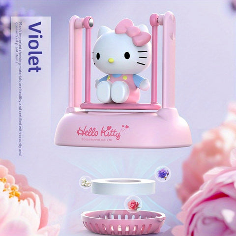 Sanrio Solar Car Ornament Sanrio Solar-Powered Car Aromatherapy Ornament - Swing-Shaking Interior Decoration for Girls, Home & Office, Universal for All Vehicles
