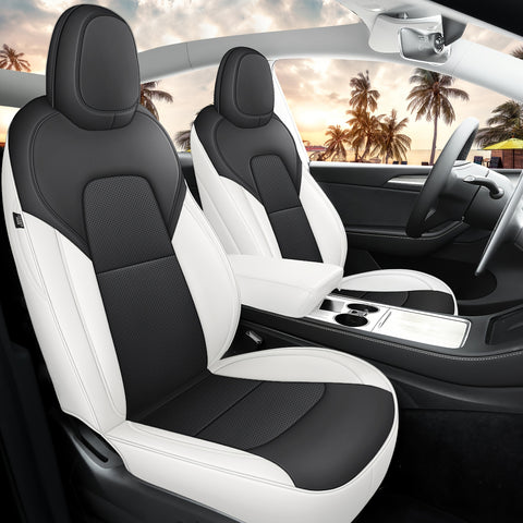Red Rain Nappa  Car Seat Cover 5 Seats Car Seat Cover For Tesla ModelY 2020-2024\u002F2025(Doesn't Fit Tesla Model Y 7 Seats)
