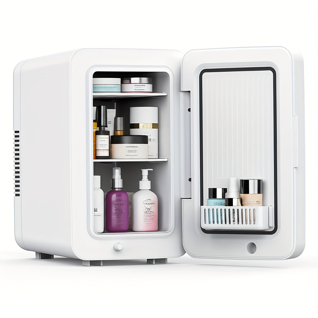 ADVWIN 15L\u002F22L(15.8QT\u002F23.3QT) Mini Fridge for Bedroom - Car, Office Desk & College Dorm Room - 12V Portable Cooler & Warmer for Food, Drinks, Skincare, Beauty & Makeup - AC\u002FDC Small Refrigerator with Glass Front