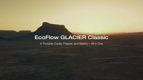 ECOFLOW GLACIER Classic 9.25gal Portable Fridge Freezer (Separate Shipment), 43H Cooling Car Refrigerator, Battery Powered with App Control, 6 Charging Options, Fast&Quiet Electric Cooler for Camping, RV(with Extra Battery SKU Optional)