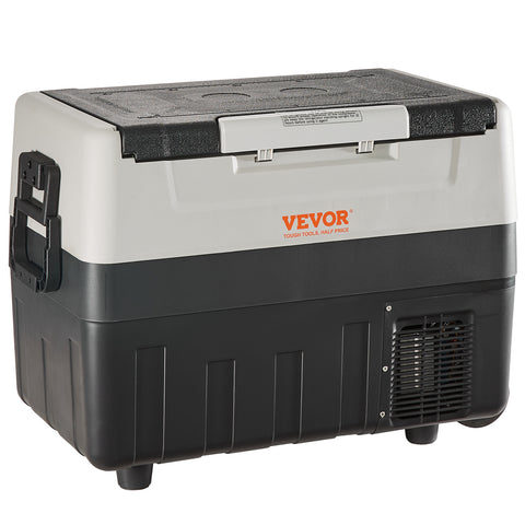 VEVOR Car Refrigerator, 12 Volt Car Refrigerator Fridge, 48 QT\u002F45 L Dual Zone Portable Freezer, -4-50 Adjustable Range, 12\u002F24V DC and 100-240V AC Compressor Cooler for Outdoor, Camping, Travel, RV