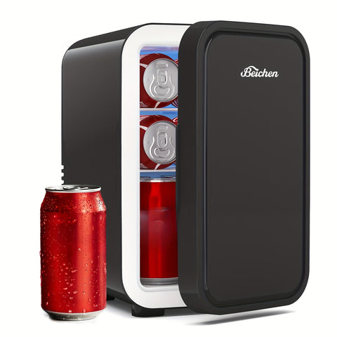 BEICHEN 2.11gal Mini Fridge, Portable Thermoelectric Cooler & Warmer with Digital Display, Compact Refrigerator with Open Door Alarm, Energy-Efficient Cooling & Warming, Low Noise, for Bedroom, Office, Car, Dorm, RV, Cabin - Ideal for Skincare, Food, Drin