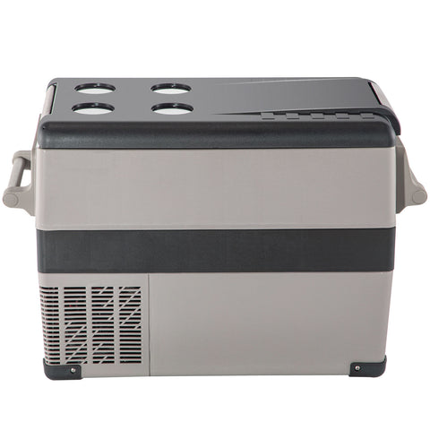 HAPPYBUY 11.89gal Compact Car Refrigerator - 110V 5.55-26.42gal, Square Design with Multiple Compartments, USB Charging Port & Power Window, Durable for Vehicle Storage, Car Refrigerator, Vehicle Cooling Solution, Modern Car Accessory, Efficient Cooling S