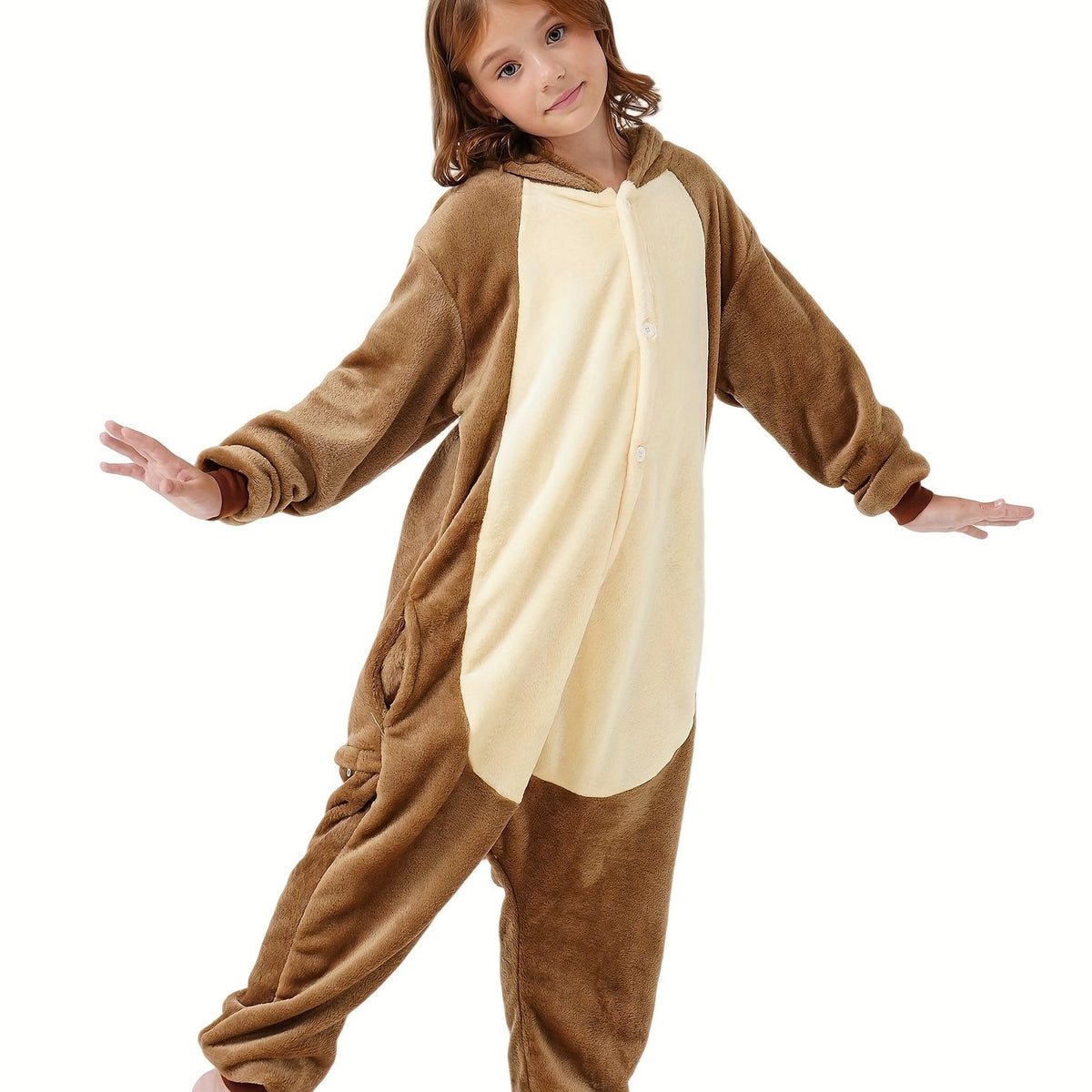 Unisex Children Animal Onesie Pajamas, Kids Flannel Halloween Cosplay Costume\u002FHomewear\u002FSleepwear